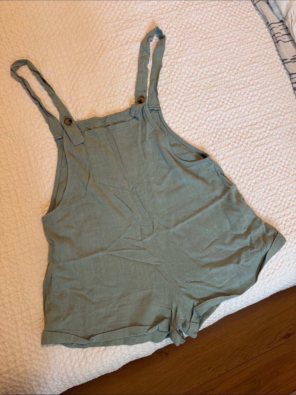 Sage Green Sleeveless Overall Romper, Australian size 10